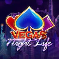 Latar bandar Las Vegas bercahaya neon dalam permainan Vegas Night Life Mega888 Malaysia