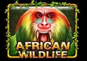 African Wildlife Slot dengan tema haiwan liar Afrika seperti singa, gajah dan zirafah dalam permainan Mega888 Malaysia Slot Game