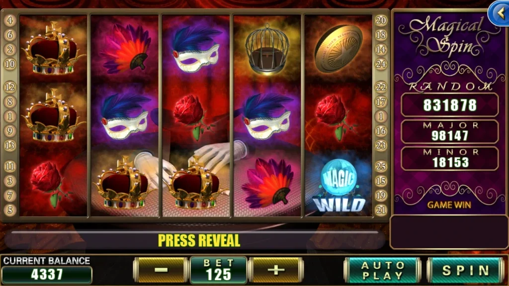 Magical Spin dalam Mega888 Malaysia Slot Game dengan grafik berwarna-warni dan tema permainan slot kasino dalam talian.