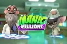 Manic Millions Slot dalam Mega888 APK Original dengan grafik kasino berwarna-warni dan mesin slot klasik