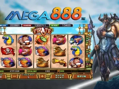 Pirate Slot dalam Mega888 Malaysia Slot Game dengan tema lanun dan harta karun