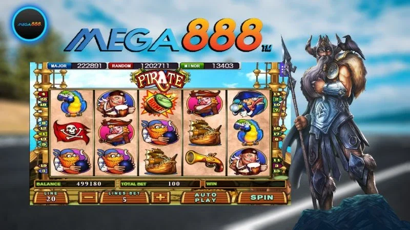 Pirate Slot dalam Mega888 Malaysia Slot Game dengan tema lanun dan harta karun