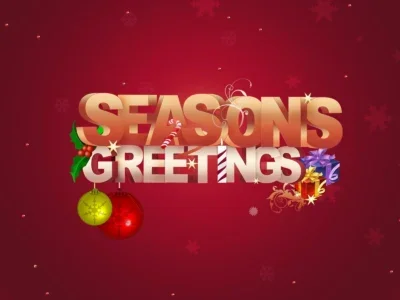 Ucapan Selamat Musim Perayaan dengan tema permainan slot Mega888 Malaysia Slot Game, menampilkan gulungan slot, koin emas, dan suasana ceria.