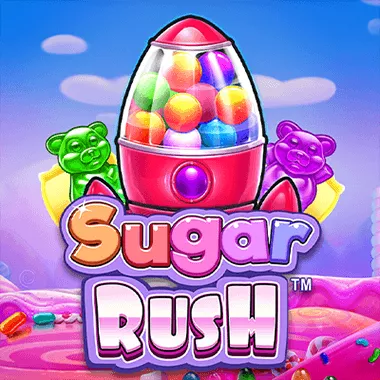 Sugar Rush slot daripada Pragmatic Play dengan paparan gula-gula berwarna-warni dalam kategori Best Pragmatic Play Slots